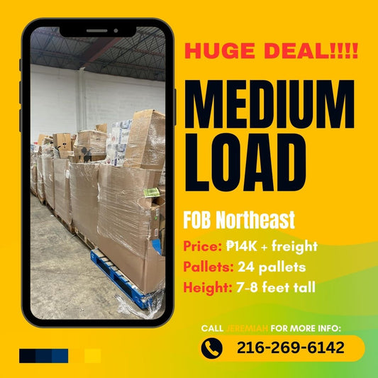 Massive Mediums Load Deal: Score 24 Pallets of Packed Goods